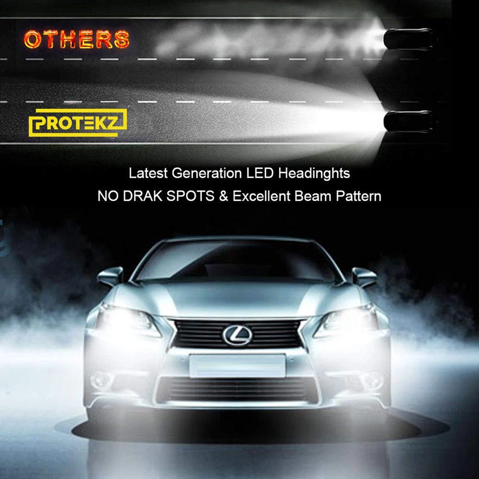 Kit de protección de faros LED H1 6000K bombillas 120000LM haz alto para BMW X5 2005-2013 Foto 4 de 4