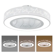 Ceiling Fan Light Hanging Pendant Lamp Dimmable Chandeliers with Remote Control