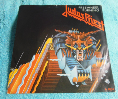 Judas Priest Freewheel Burning / Breaking the Law 1983 Single, CBS Records