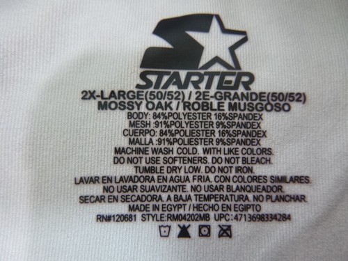 Starter-Mossy Oak-Mens Long Sleeve Performance Hunting T-Shirt-2XL XXL Slim - Picture 8 of 8