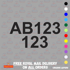TASCC Trailer Stickers Decals Number - Set of 3