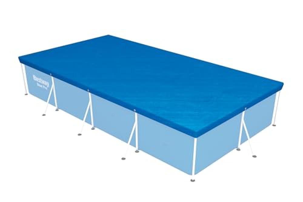 (TG. 400x211) Bestway 58107-6 Copripiscina Steel Pro Frame Rett. 400x211 - NUOVO
