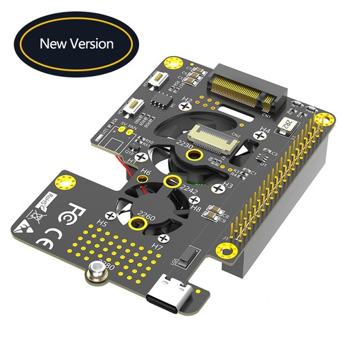 For M.2 NVMe M-key SSD to PCI Express PCIe Adapter Card LED for Raspberry Pi 5 - Picture 5 of 6