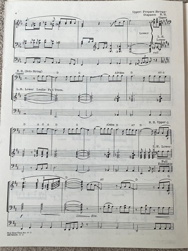 1978 HOW GREAT THOU ART Sheet Music ADVANCED ORGAN SOLO (Mark Laub) Swedish Hymn - Picture 4 of 5