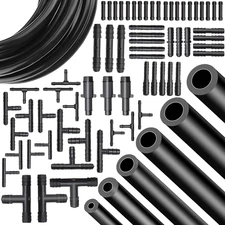 Vacuum Line Kit, 6Pcs 5Ft Vacuum Hose Automotive with 65Pcs Vacuum Line Connecto