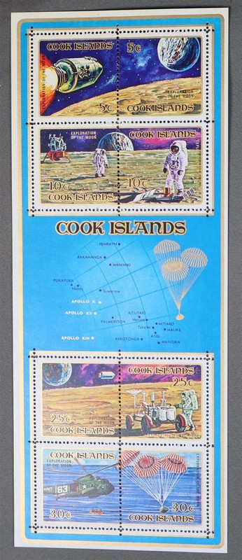 MayfairStamps Cook Islands Exploration of the Moon Souvenir Sheet aaz_57277