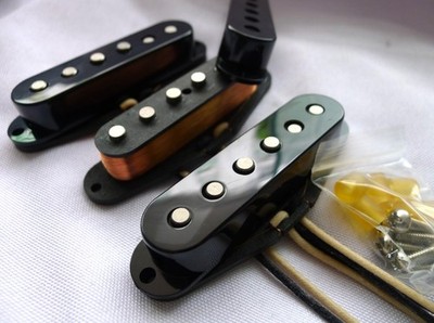 Sets of 3 Alnico V Single Coil Vintage Hot 50 Pickups F Strat Style Guitar Black