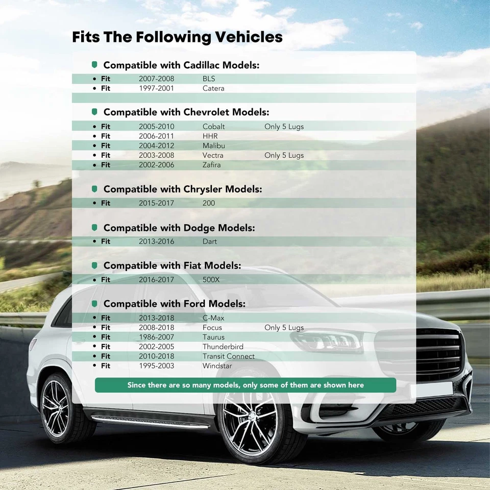 2x Adaptador de rueda 5x108mm/5x110mm 67,1 mm 12mm para Chevy Ford Jeep Chrysler Dodge Foto 3 de 4