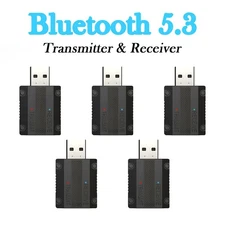5pcs Bluetooth 5.3 Adapter Home Car Stereo Wireless Audio Receiver Transmitter