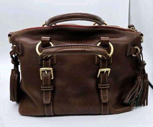 Dooney Bourke Chestnut Brown Florentine Vacchetta Leather Bristol Satchel Bag - Bild 4 von 9
