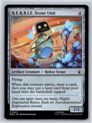 H.E.R.B.I.E. Scout Unit 247 Common Marvel Super Heroes Magic: The Gathering NM