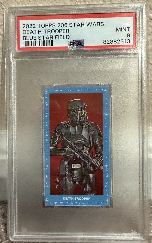 2022 Topps 206 Star Wars Death Trooper Blue Star Field PSA 9