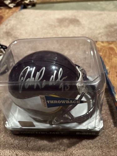 Minnesota Vikings Signed Mini Helmet No Coa