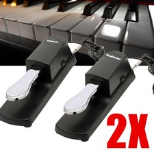2Pack Sustain Pedal Keyboard Foot Damper Pedal Footswitch For Casio Yamaha