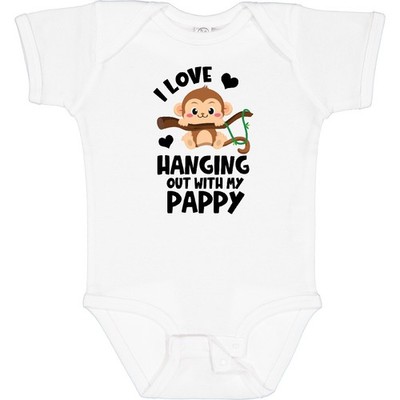 Inktastic Monkey I Love Hanging Out With My Pappy Baby Bodysuit Grandpa Sibling