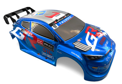 1/10 RC Painted Per cut Drift Racing Car Body Shell  with Spoiler blue