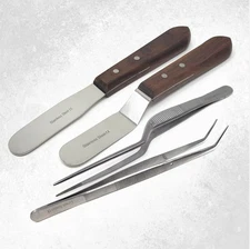 4Pc Cake Decorating Kit Includes Offset Handle Spatula Tweezers, Stainless Steel