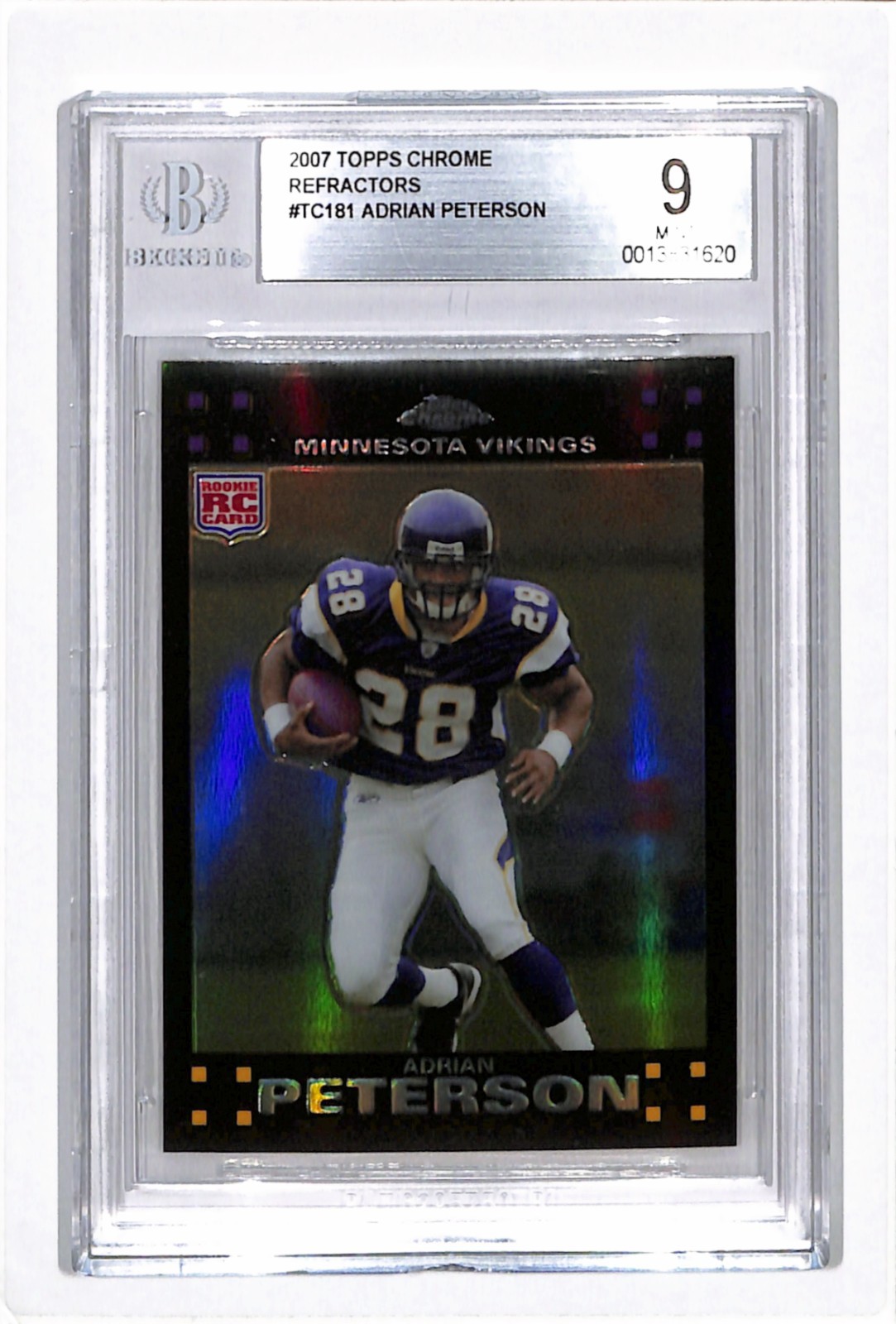 2007 Topps Chrome Refractor #TC181 - Adrian Peterson (RC) BGS 9