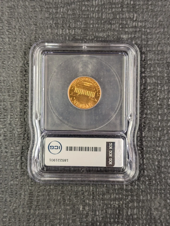 1976 D MS 67 Lincoln Memorial Cent ICG New AUSTIN HUTTO Signed White Label - Image 2 of 4