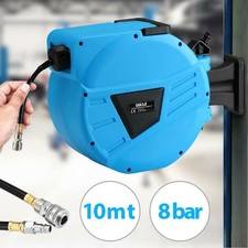 Avvolgitubo per aria compressa con tubo da 10 mt, attacco da 1/4, fissaggio a pa