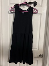 GAP Black Tank Midi Dress Summer Casual Everyday Size L Minimalist Comfy Beach