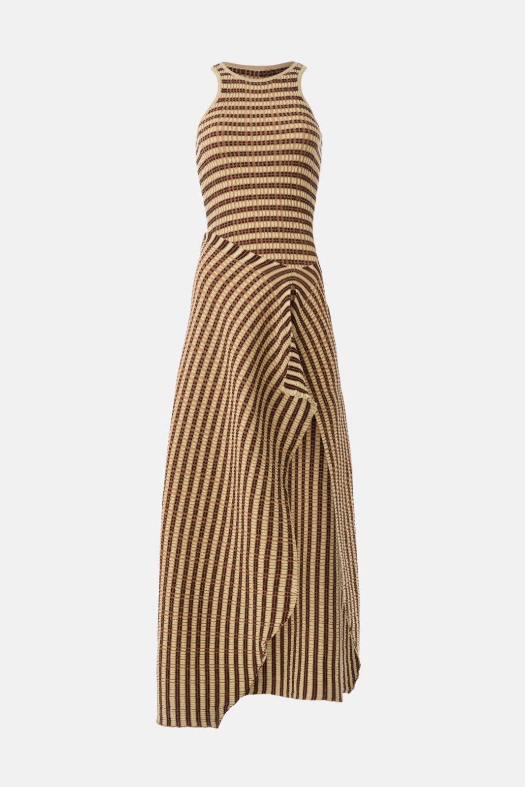Nanushka Women's Brown And Tan Dress Size S MSRP$495