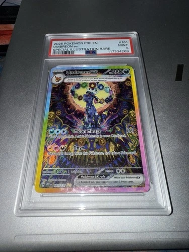 Pokémon Umbreon ex 161/131 Prismatic Evolutions Rare Holo PSA 9 2025