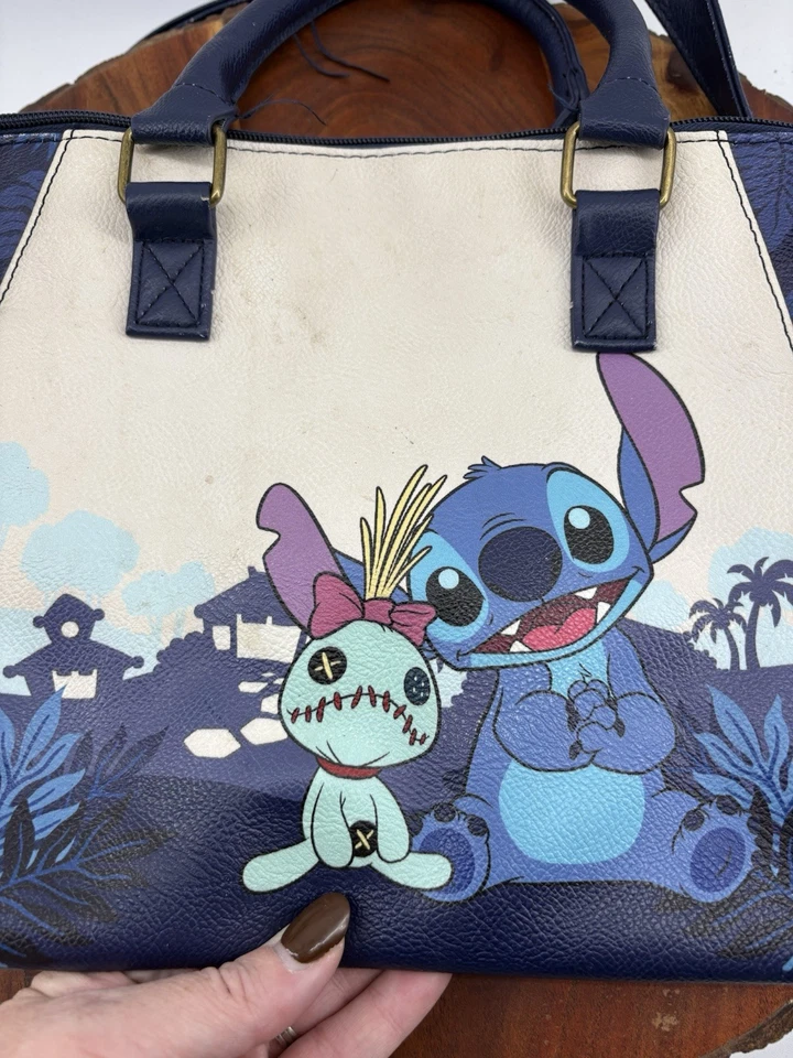 Loungefly Disney Lilo & Stitch Crossbody Satchel Bag Purse Blue Scrump Beach - Image 4 of 4
