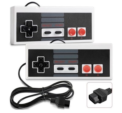 2 Piece Set Replacement Controller For Nes 8 Bit Entertainment System 