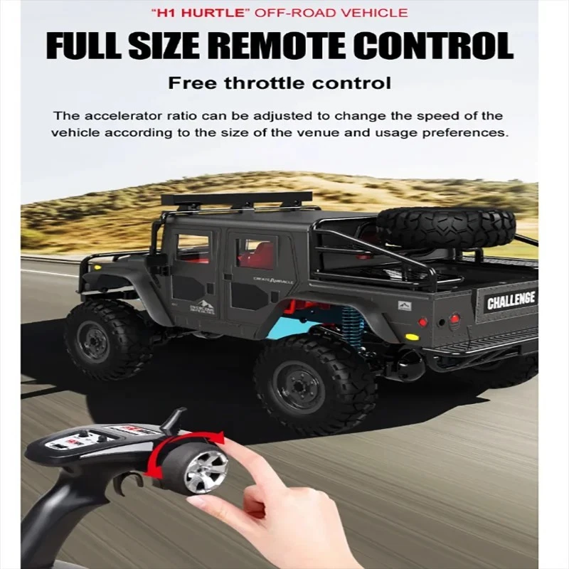 JJRC Hummer H1 1:12 RC Car 4WD Off-Road Truck – Alloy Chassis, 2.4G Remote - Image 3 of 4
