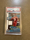 Panini 2019 Donruss Threads Patrick Mahomes II #T-22 Red Relic Chiefs PSA 8