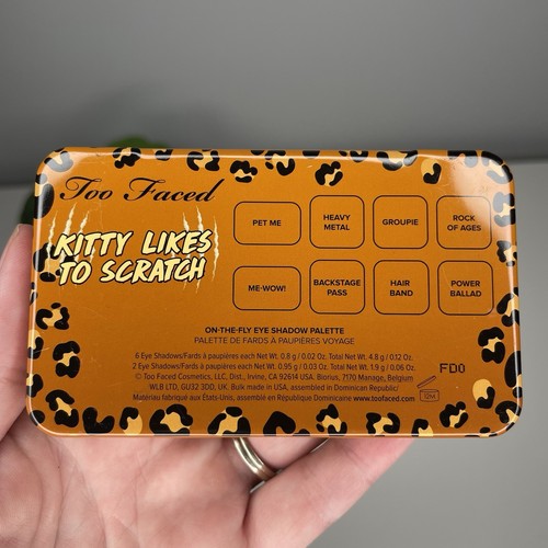 Too Faced Kitty Likes To Scratch Mini Eight Eyeshadow Palette Neutral Brown NEW - Picture 3 of 7