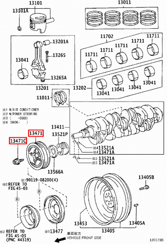 Genuine Hilux LN110 LN109 LN108 2L 3L Harmonic Damper Balancer Pulley w Bolt - Picture 20 of 20