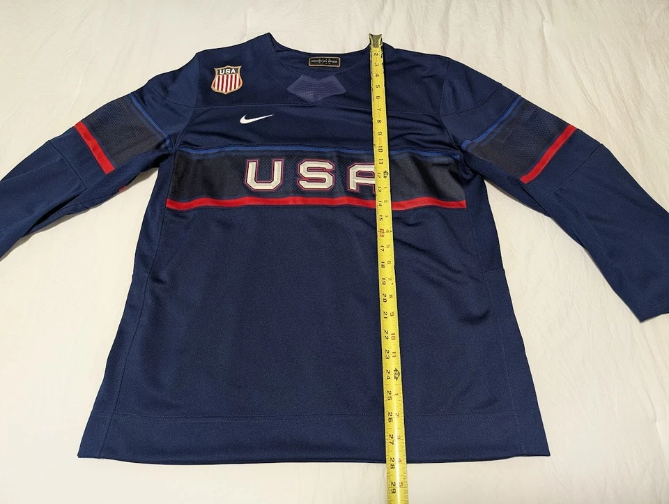 Camiseta deportiva de hockey olímpica azul Nike Team EE. UU. réplica juvenil talla L/XL nueva sin etiquetas Foto 3 de 4