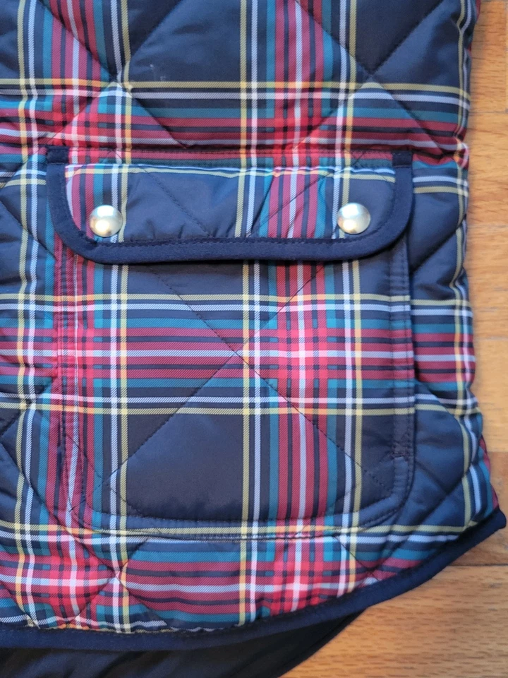 J. Crew NWT Women's Primaloft Tartan Plaid Zip up Puffer Vest Quilted Small - Image 3 of 4