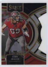 2023 Panini Select Premier Level Black & Red Prizm Die-Cut Cody Mauch #133 w5b