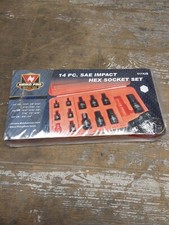 14 PC Neiko Pro Standard SAE Impact Hex Bit S...