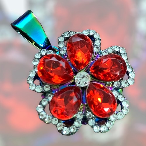 Snap Jewelry Plain Rainbow Plated Pendant Fits 18-20mm Ginger Snaps Style Charms - Picture 4 of 5