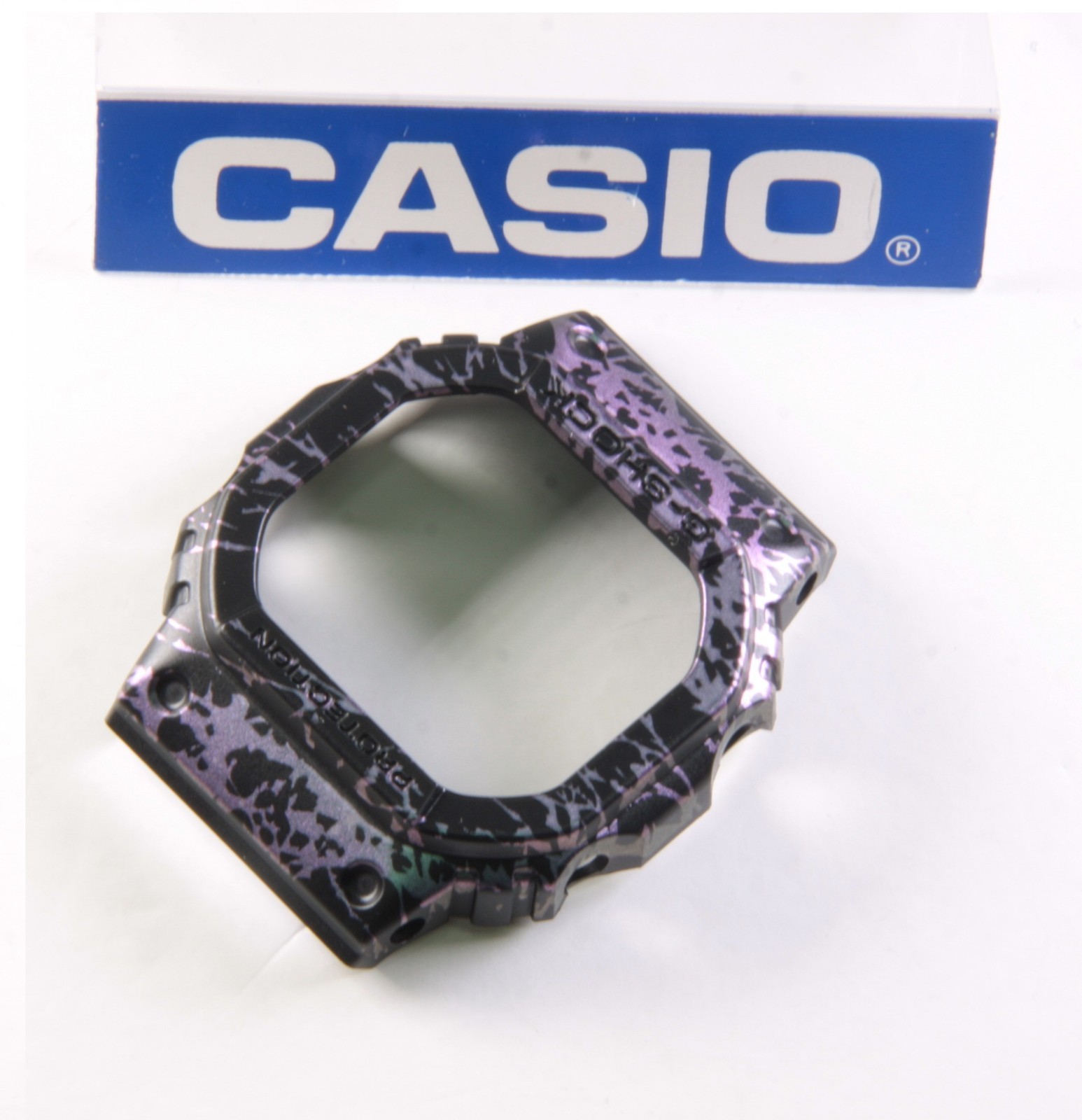 New Casio G-Shock DW-5600PM-1 Band & Bezel Combo Black Marble