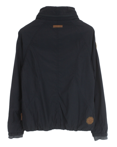 Naketano Jacke Damen Groß Asymmetrisch Reißverschluss Nadelstreifen Leicht Blau - Bild 2 von 13