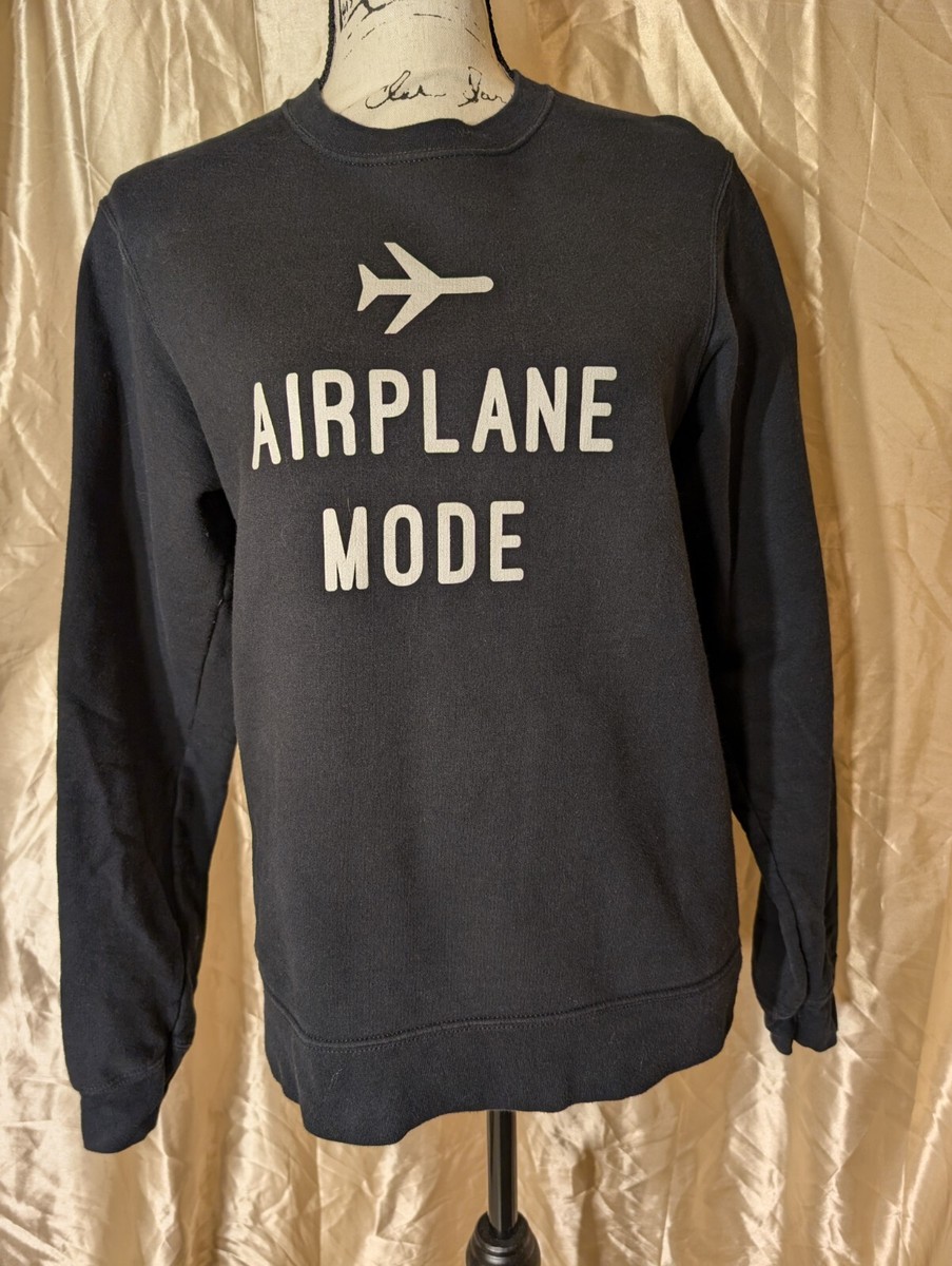 Airplane Mode Womens Medium M Sweatshirt Black