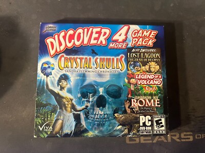 Discover 4 More Game Pack Crystal Skulls Lost Lagoon Tulula Rome PC New Sealed