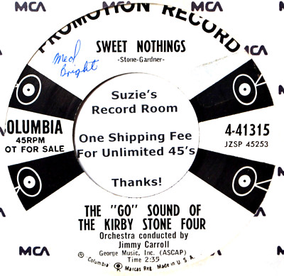 Kirby Stone Four Sweet Nothings / The I Had a Dream Dear Rock #B DJ 45 7'' Vinyl
