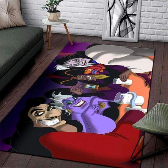 Love Villains Disney Rug, Cartoon Home Decor