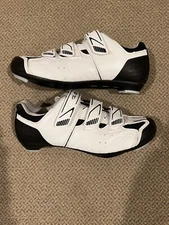 mens new Zol Cycling Shoes White Black 3 bolt Size 6 Eur 38