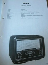 SchemaN Radio Nora GW 152 Junior 1949/50