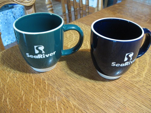set of 2 Coffee Mugs SEARIVER MARITIME TANKERS (EXXONMOBILE) Advertising