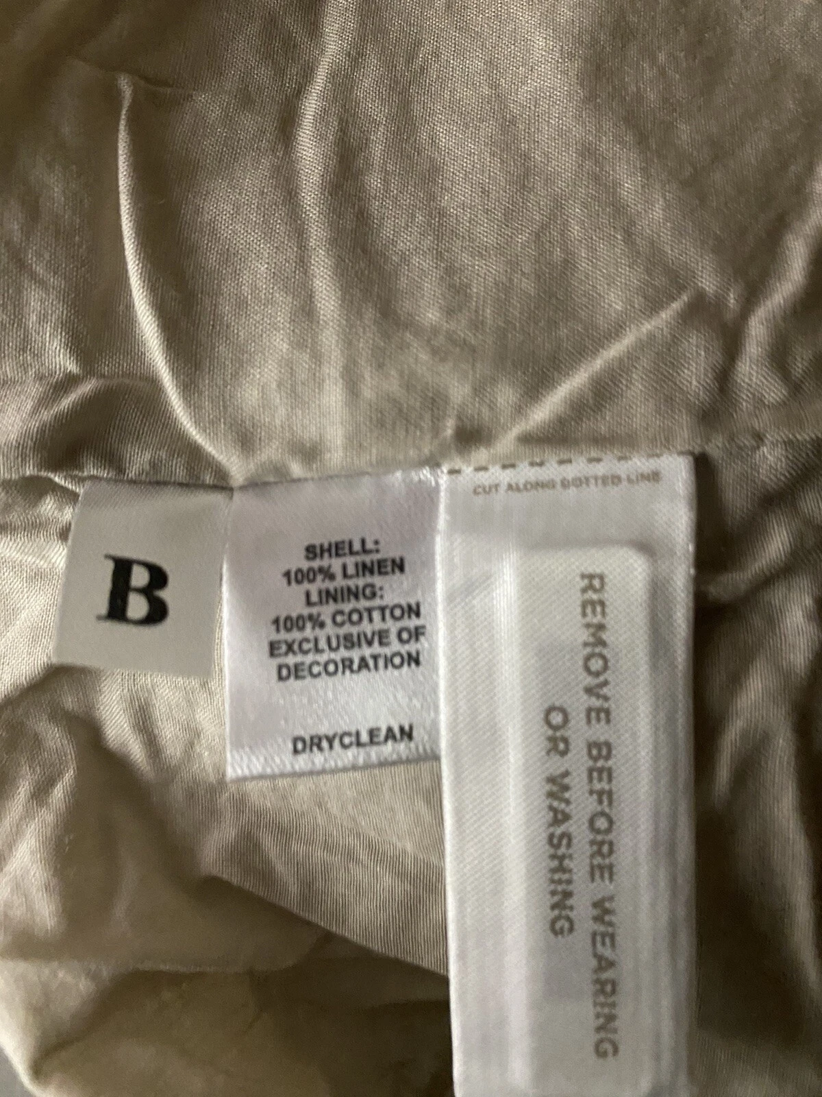 VETEMENTS Abito Loft Donna 8 A Line 100% Lino Senza Maniche Naturale Spiaggia Foderato Lavoro Ufficio