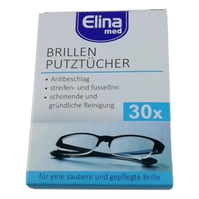 30 Reinigungstücher für Glas Brille Bildschirme Smartphone Optik