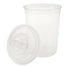 3M PPS Disposable Paint Cups Kit 16024 - 25 Lids, 25 Liners, 10 Sealing Plugs
